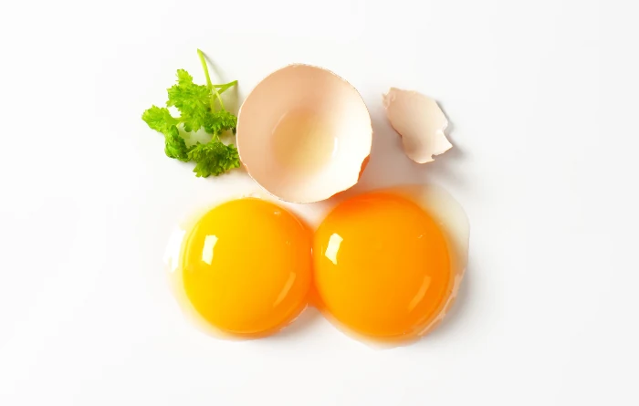 2 . Raw or partially cooked eggs